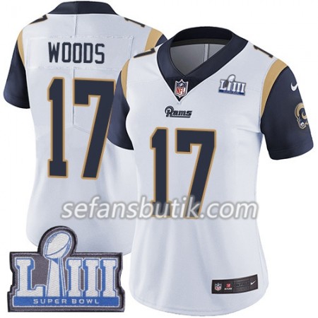 Los Angeles Rams Tröjor Robert Woods 17 Nike Vit 2019 Super Bowl LIII - Dame Los Angeles Rams Tröjor Robert Woods 17 Nike Vit 2019 Super Bowl LIII - Dame